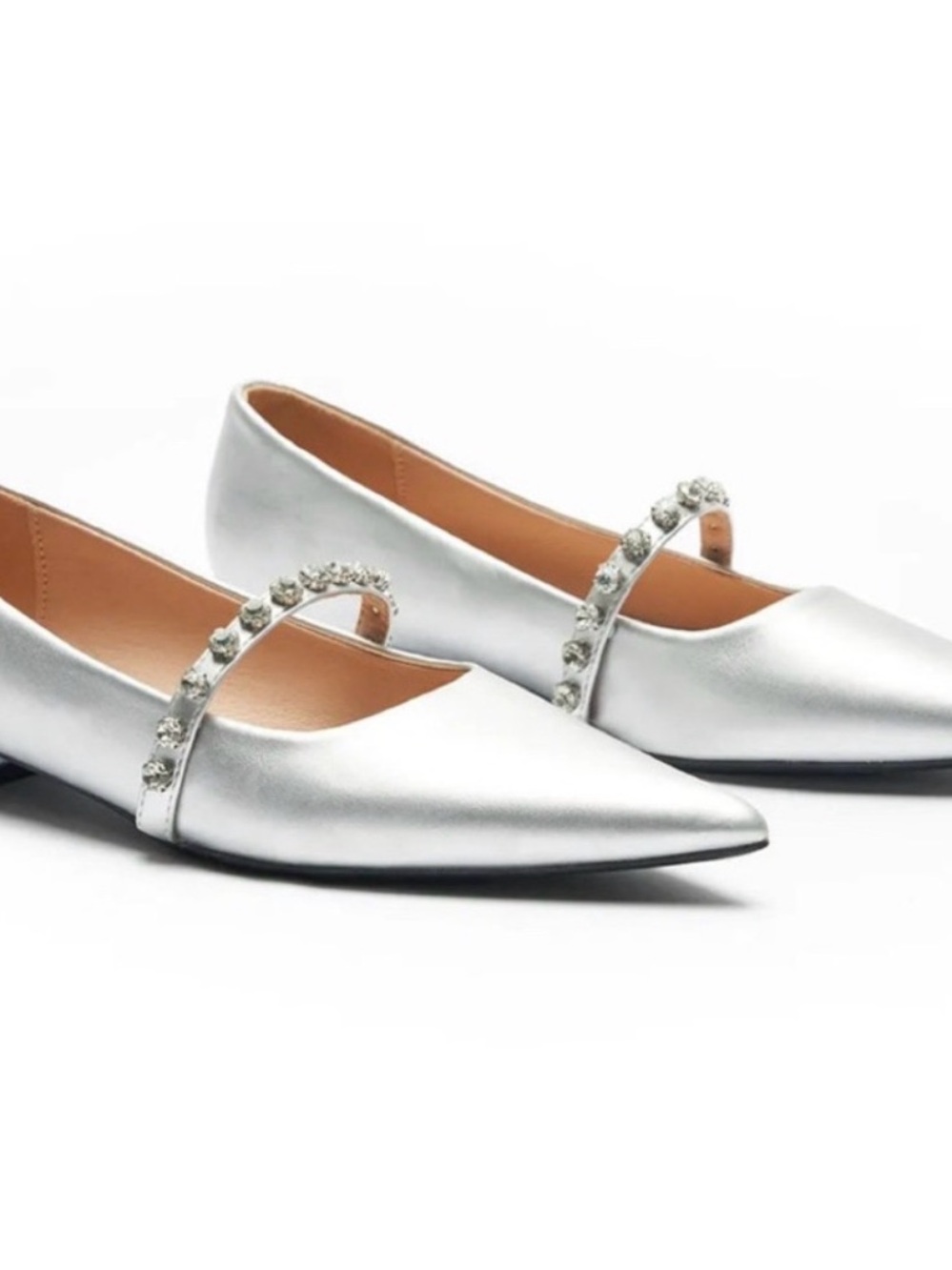 C. Paravano Aida Crystal Strap Mary Janes